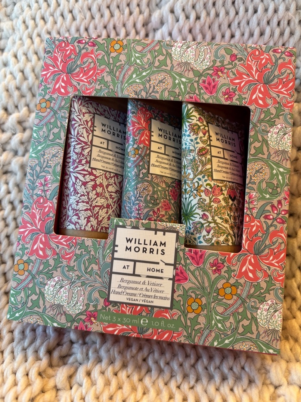 William Morris At Home Scented Bergamot Vetiver Hand Cream Trio NWT 3x1oz